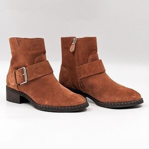 NWOT Brown Suede Leather Ankle Boots_8.5